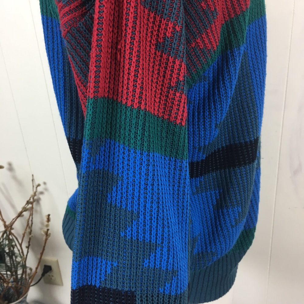 Vintage Men’s Southwestern Knit Pullover Sweater L - Picture 5 of 8